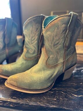 Corral Suede Western Ankle Boots